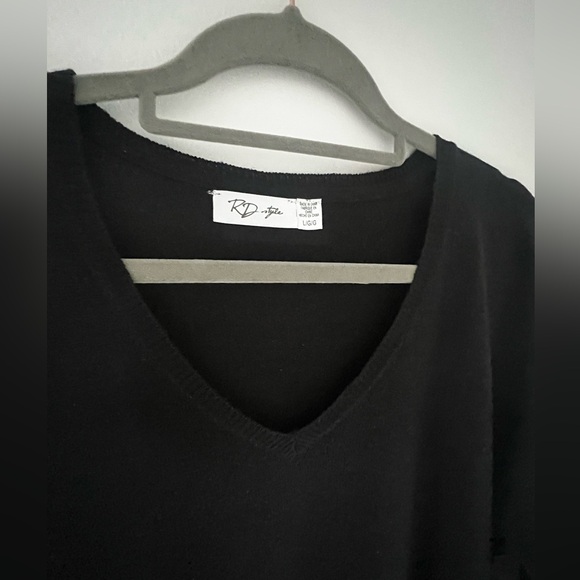 RD STYLE Black Contrast Sweater L - Picture 3 of 5